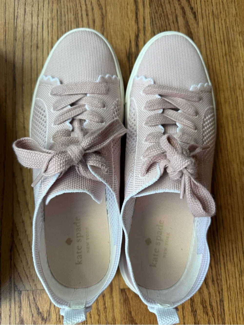 Kate Spade Ainslee Blush Pink Knit Sneakers - Picture 4 of 6